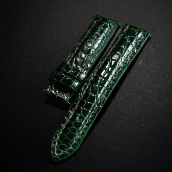 Bracelet en cuir d’Alligator vert