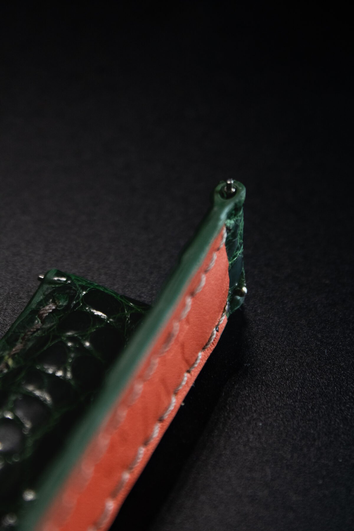 Bracelet en cuir d’Alligator vert – Image 6