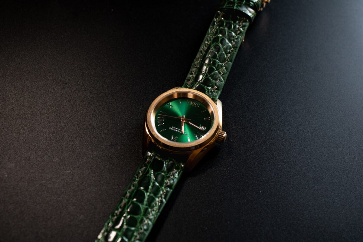 Bracelet en cuir d’Alligator vert – Image 3