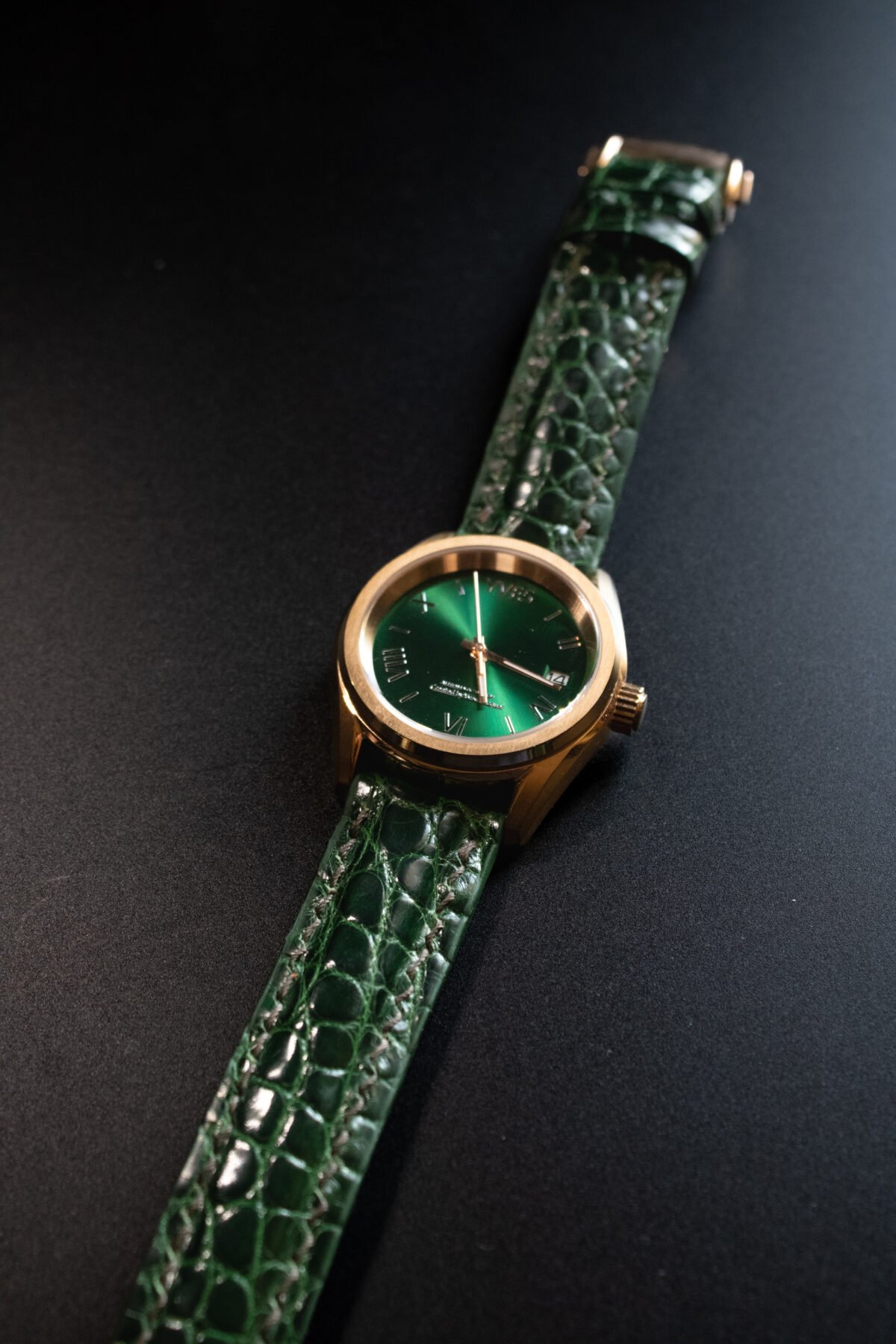 Bracelet en cuir d’Alligator vert – Image 2